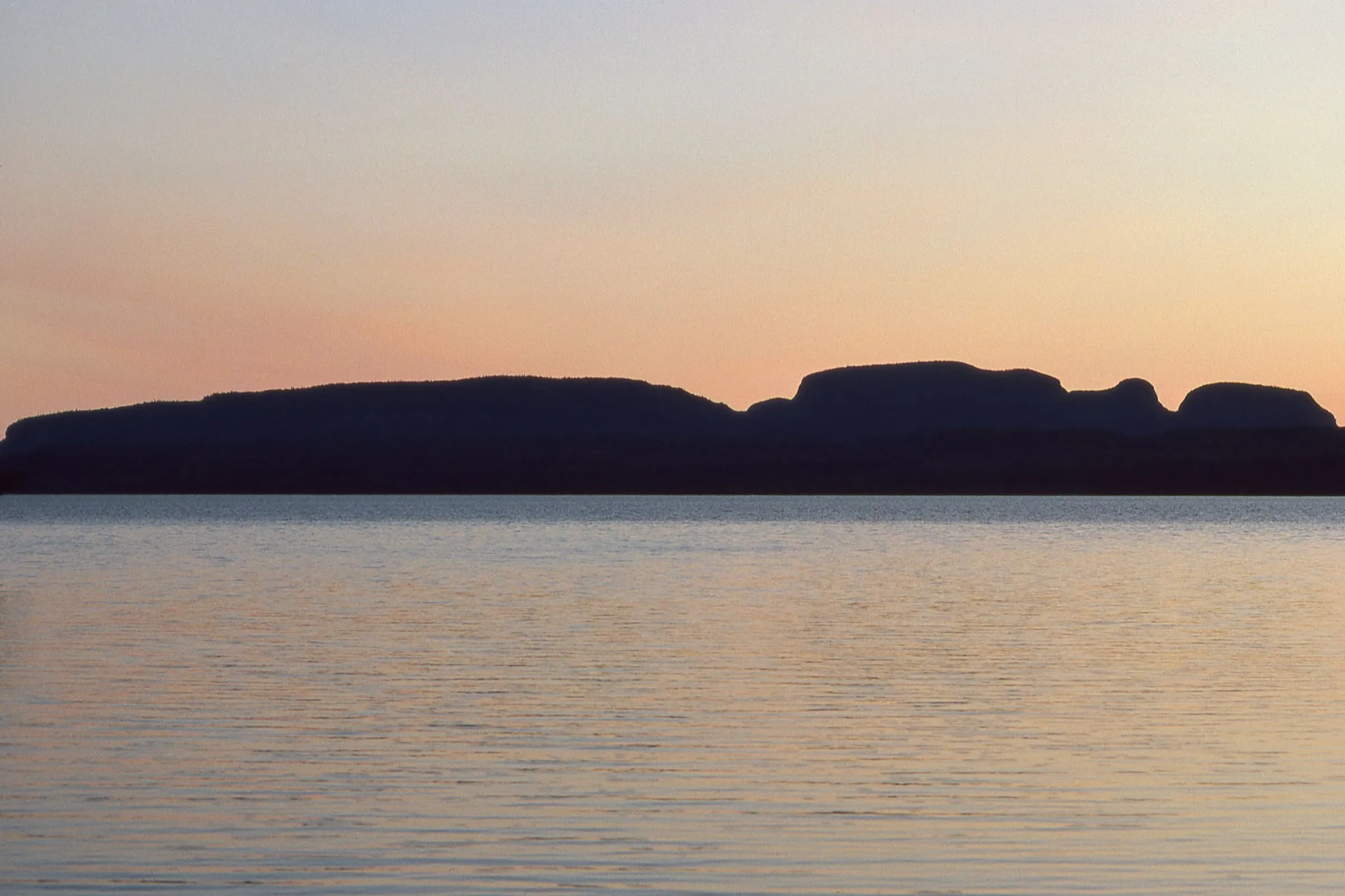 The Sleeping Giant on Lake Superior at sunset